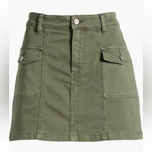 PAIGE•Jessie Skirt W/Cargo Pockets (Vintage Ivy Green) Women's Skirt
✨NWT✨